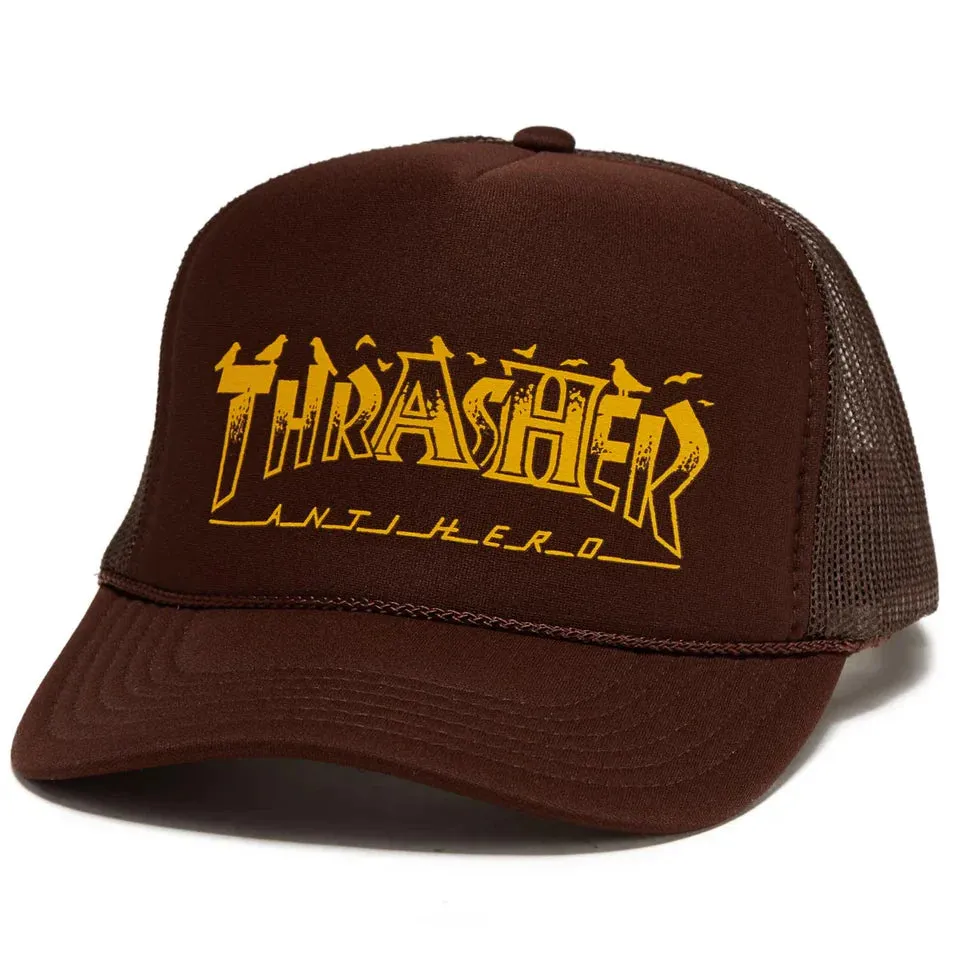 Thrasher X Antihero Pigeon Mag Trucker Hat