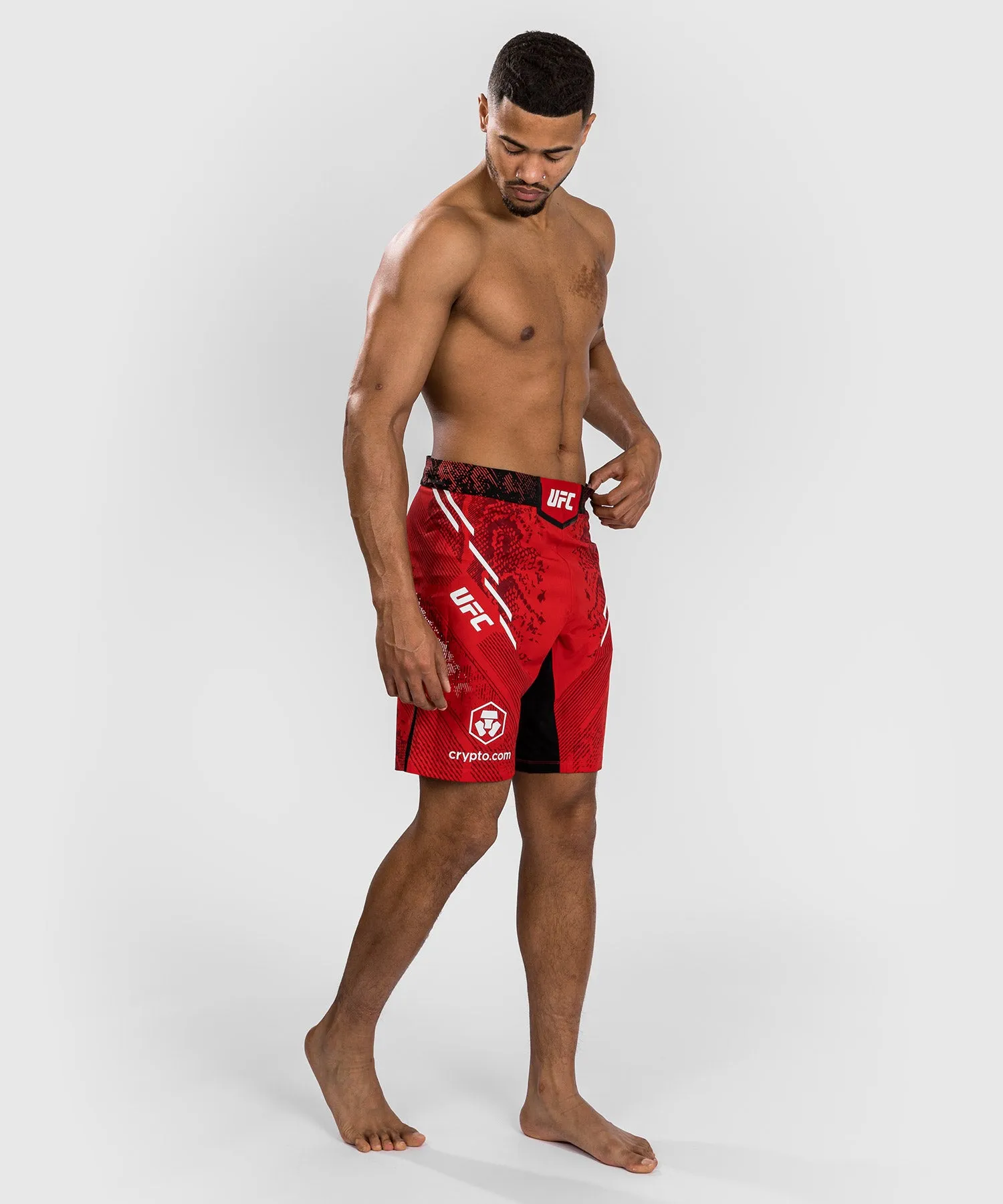 UFC Adrenaline by Venum Authentic Fight Night Men's Fight Short - Long Fit - Red