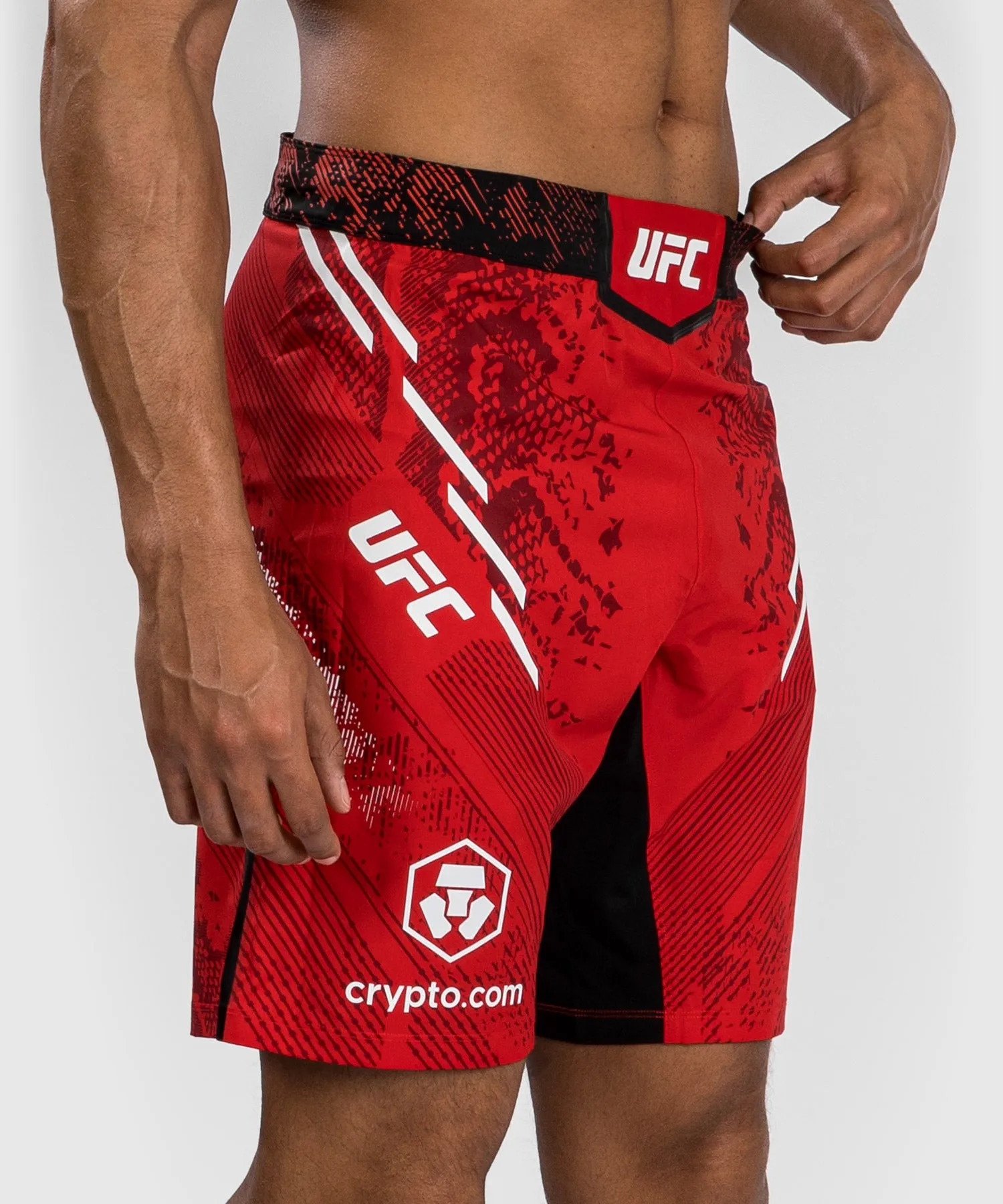 UFC Adrenaline by Venum Authentic Fight Night Men's Fight Short - Long Fit - Red