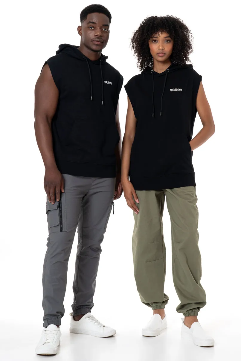 Unisex Sleeveless Hoodie _ 145379 _ Black