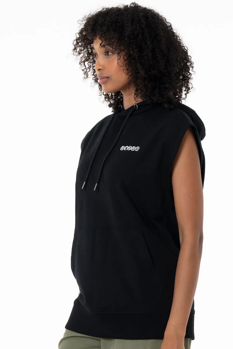 Unisex Sleeveless Hoodie _ 145379 _ Black