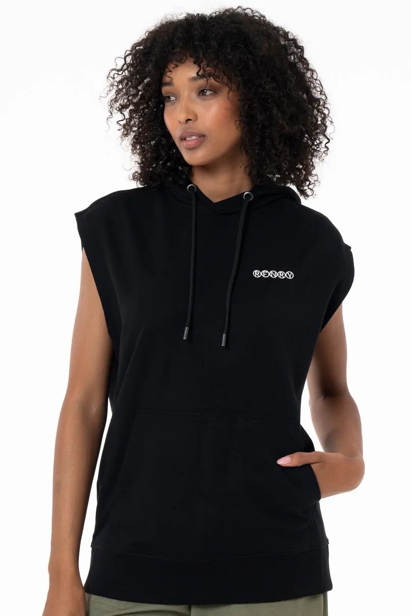 Unisex Sleeveless Hoodie _ 145379 _ Black