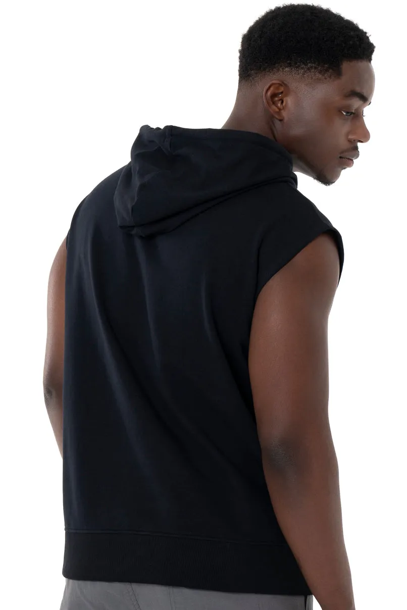 Unisex Sleeveless Hoodie _ 145379 _ Black