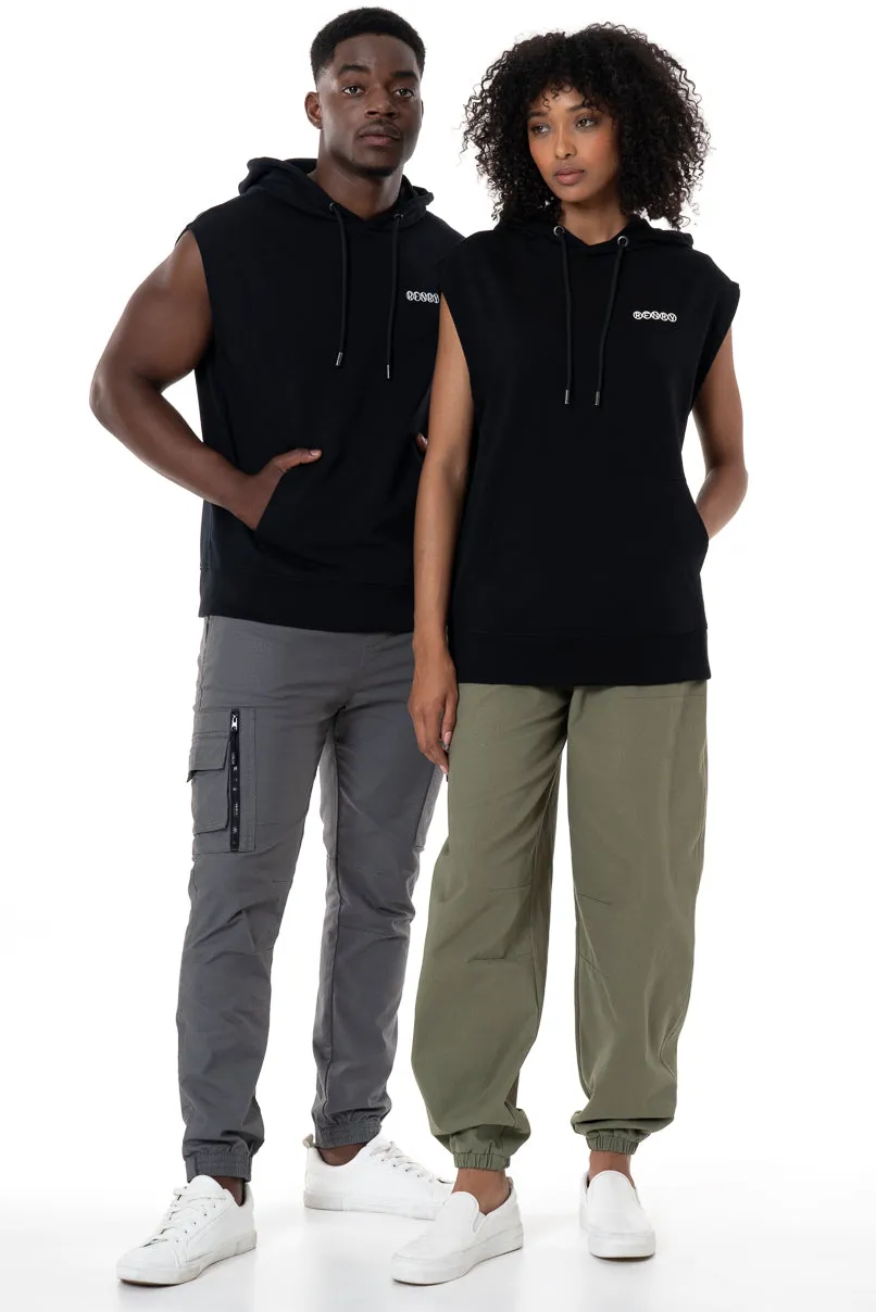 Unisex Sleeveless Hoodie _ 145379 _ Black