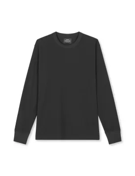 Waffle Laust Tee LS, Black