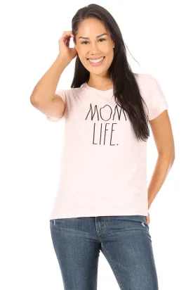 Women's "MOM LIFE" Short Sleeve Classic Slub T-Shirt