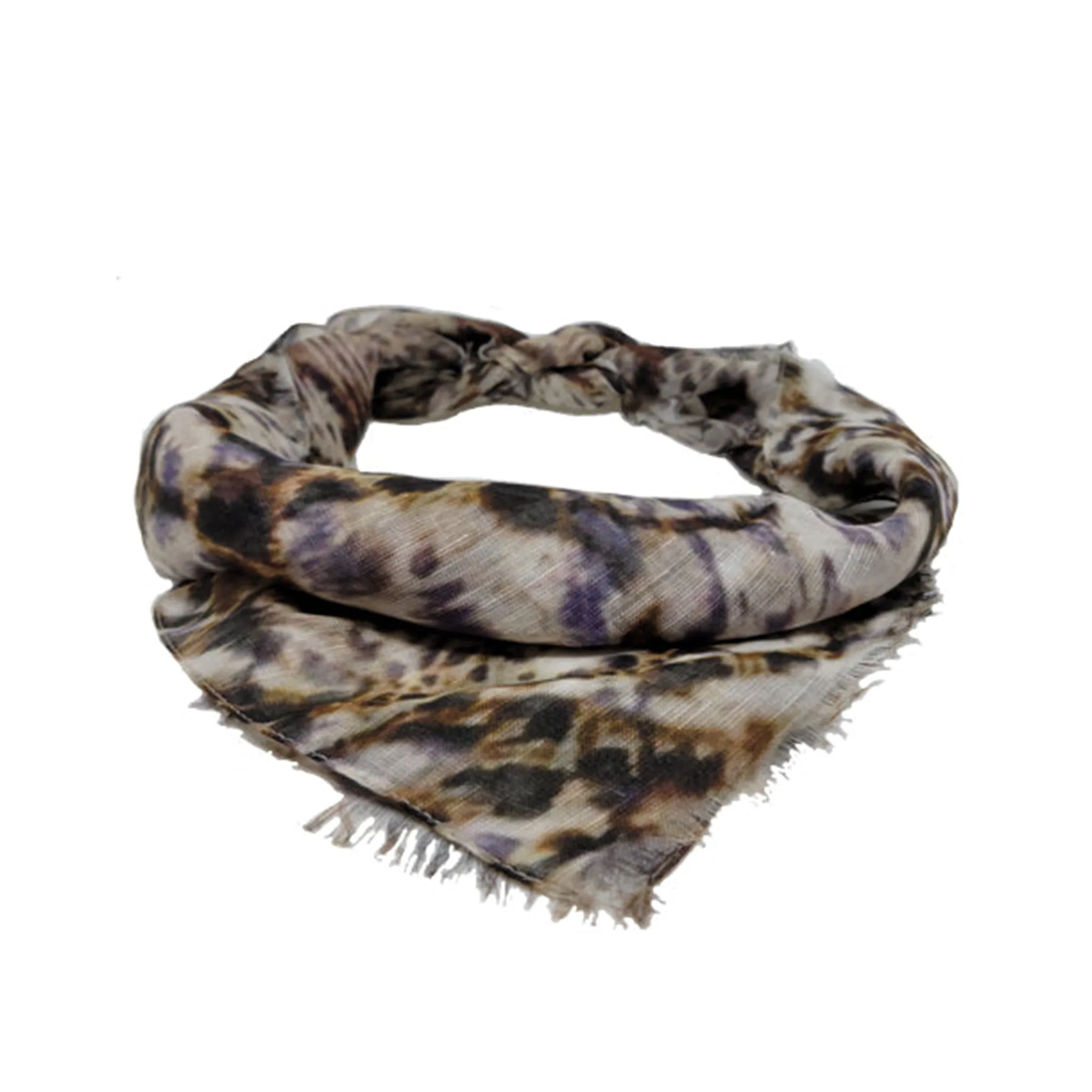 WS Brown Leopards Headscarf